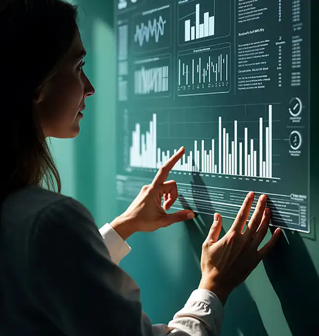 lady using digital transformation solutions